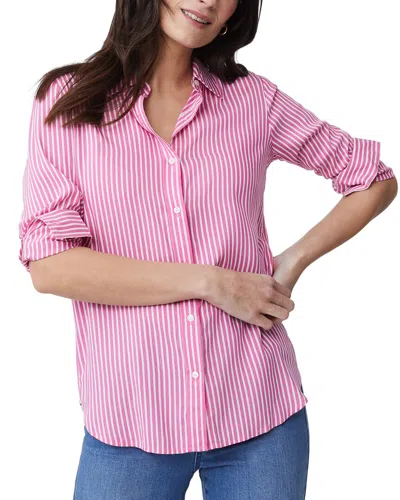 J.mclaughlin Denver Silk-blend Blouse In Pink