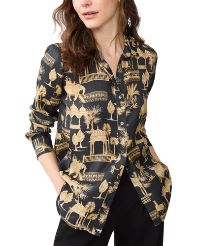 J.mclaughlin Denver Silk-blend Blouse In Multi
