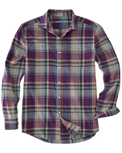 J.mclaughlin Dobson Woven Shirt In Blue