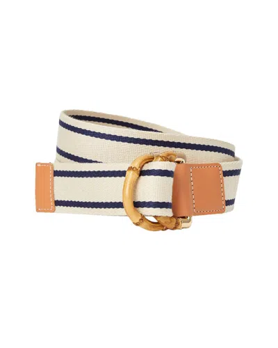 J.mclaughlin Dockside Stripe Belt In Navy