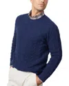 J.mclaughlin Eamon Solid Cable Cashmere Sweater In Blue