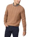 J.mclaughlin Eamon Solid Cable Cashmere Sweater In Brown