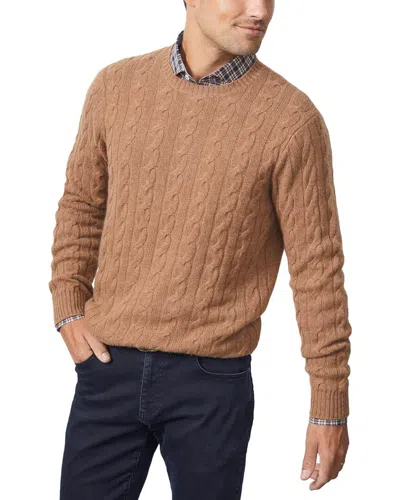 J.mclaughlin Eamon Solid Cable Cashmere Sweater In Brown