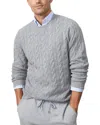 J.mclaughlin Eamon Solid Cable Cashmere Sweater In Gray