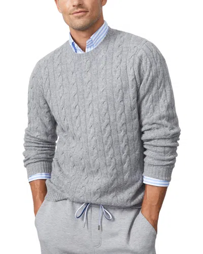 J.mclaughlin Eamon Solid Cable Cashmere Sweater In Gray