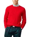 J.mclaughlin J. Mclaughlin Eamon Solid Cable Cashmere Sweater In Red