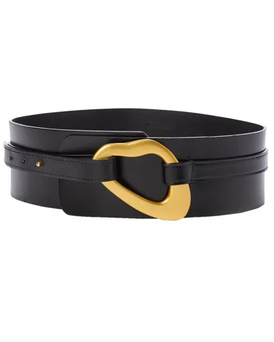 J.mclaughlin Ellingtone Leather Belt In Black