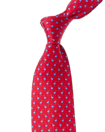 J.mclaughlin Flamingo Silk Tie In Red