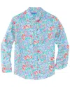 J.mclaughlin J. Mclaughlin Island Bouquet Gramercy Linen Woven Shirt