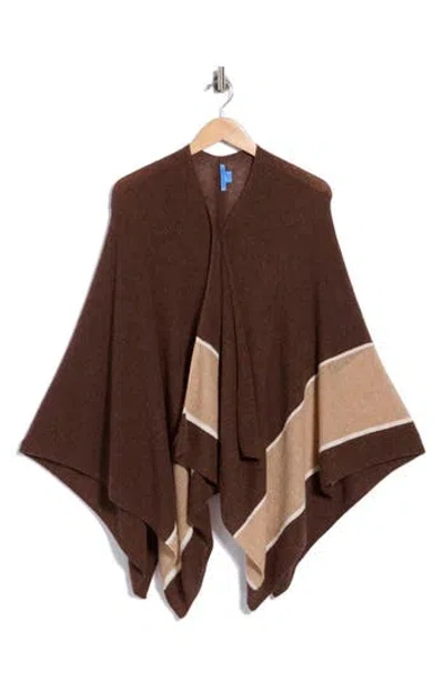 J.mclaughlin Jmclaughlin Harriet Colorblock Cashmere Poncho In Brown