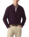 J.mclaughlin Henry Cashmere 1/4-zip Sweater In Purple
