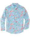 J.mclaughlin J. Mclaughlin Island Bouquet Gramercy Linen Woven Shirt