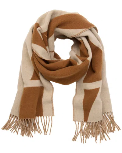 J.mclaughlin J. Mclaughlin Barrow Wool Scarf In Brown