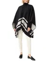 J.mclaughlin J. Mclaughlin Deanna Wool & Cashmere-blend Poncho In Black