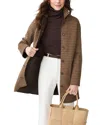 J.mclaughlin J. Mclaughlin Frade Wool-blend Coat In Brown