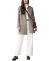 J.mclaughlin J. Mclaughlin Frade Wool-blend Coat In Brown