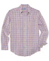 J.mclaughlin J. Mclaughlin Gingham Gramercy Linen Woven Shirt In Blue