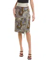 J.mclaughlin J. Mclaughlin Ines Regatta Cashmere Wrap Skirt In Animal Print