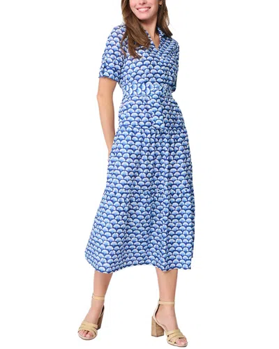 J.mclaughlin J. Mclaughlin Janelle Silk-blend Dress In Blue