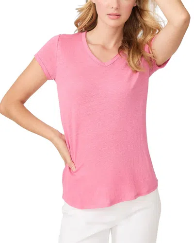 J.mclaughlin Kacey Linen-blend Top In Pink