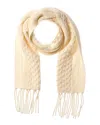 J.mclaughlin J. Mclaughlin Lara Wool & Cashmere-blend Scarf In White