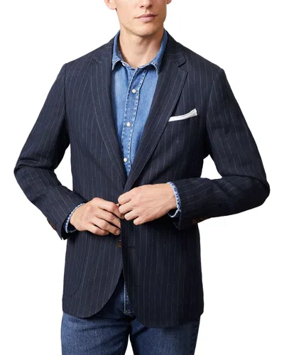 J.mclaughlin J. Mclaughlin Pinstripe Lisbon Linen Shirt In Multi