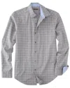 J.mclaughlin J. Mclaughlin Plaid Gramercy Modern Fit Woven Shirt In Grey