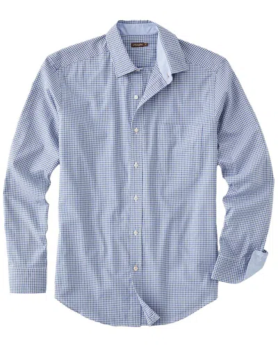 J.mclaughlin J. Mclaughlin Plaid Gramercy Woven Shirt In Blue