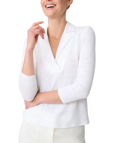 J.mclaughlin J. Mclaughlin Romeo Linen-blend Top In White