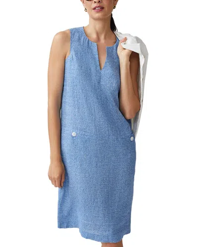 J.mclaughlin J. Mclaughlin Rue Linen Dress In Blue