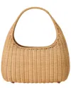 J.mclaughlin Santorini Wicker Shoulder Bag In Beige