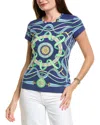 J.mclaughlin J. Mclaughlin Signature Catalina Cloth T-shirt In Blue
