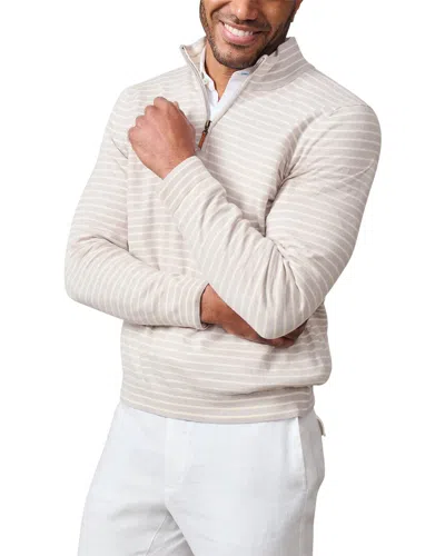 J.mclaughlin J. Mclaughlin Stripe Justin Cashmere-blend Shirt In Neutral