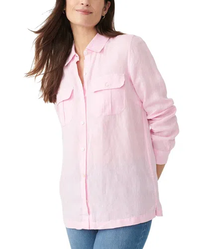 J.mclaughlin J. Mclaughlin Trove Linen Blouse In Pink