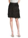 J.mclaughlin J. Mclaughlin Women's Feather Mini Skirt In Black