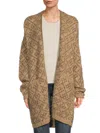 J.mclaughlin J. Mclaughlin Women's Ida Geometric Alpaca-blend Cardigan In Multi
