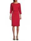 J.mclaughlin J. Mclaughlin Women's Tinley 3/4 Sleeve Sheath Dress In Red