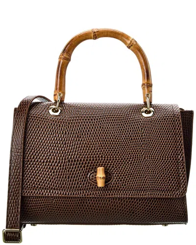 J.mclaughlin Alison Leather Handbag In Brown