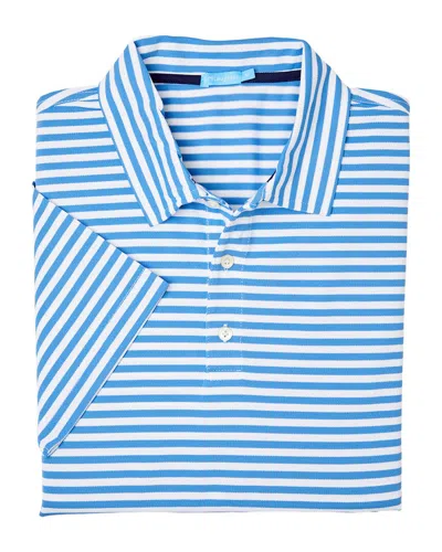 J.mclaughlin Bengal Stripe Fairhope Polo Shirt Polo Shirt In Blue