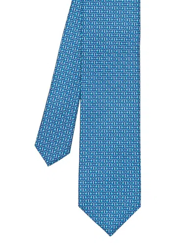 J.mclaughlin Bridle Link Silk Tie In Blue