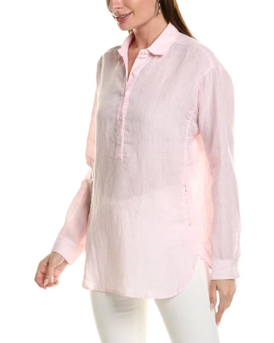 J.mclaughlin Fallon Loose Fit Linen Blouse In Pink