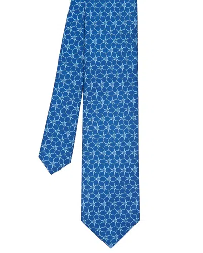 J.mclaughlin Horseshoe Silk Tie In Blue