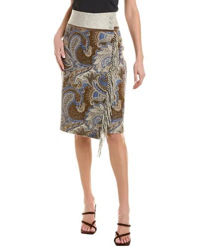 J.mclaughlin Ines Regatta Cashmere Wrap Skirt In Grey