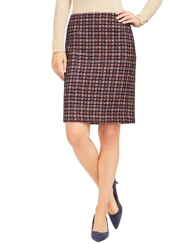 J.MCLAUGHLIN J.MCLAUGHLIN METALLIC TWEED HOUNDSTOOTH ELM SKIRT