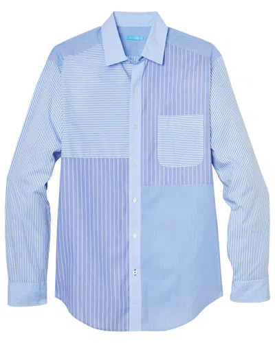 J.mclaughlin Patchwork Gramercy Patchwork Shirt In Blue