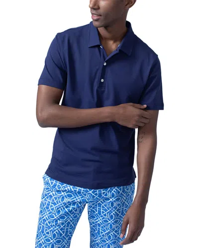 J.mclaughlin Solid Fairhope Polo Shirt In Blue