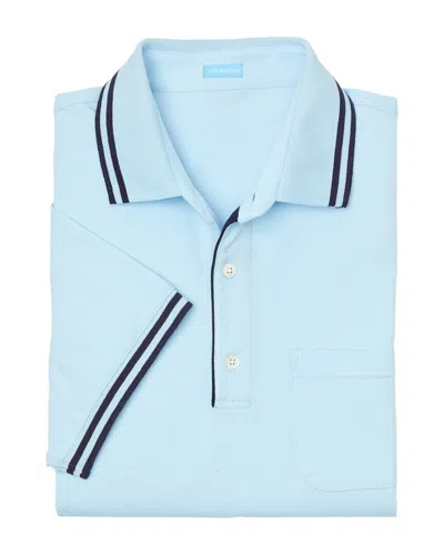 J.mclaughlin Solid Sullivan Polo Shirt In Blue