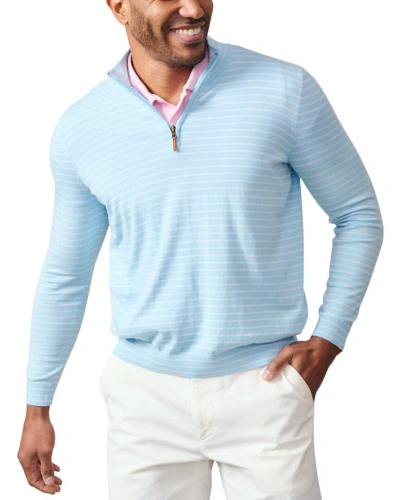 J.mclaughlin Stripe Justin Cashmere-blend Shirt In Blue
