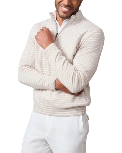 J.mclaughlin Stripe Justin Cashmere-blend Shirt In Grey