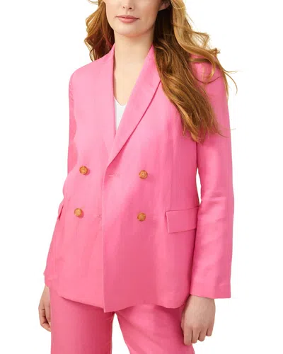 J.mclaughlin Vesta Linen-blend Jacket In Pink
